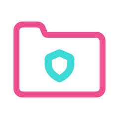 Folder Icon with Two Tone Colour Style