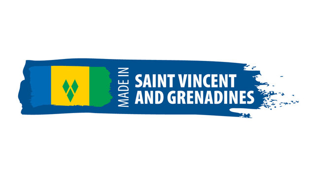 Saint Vincent and the Grenadines flag, vector illustration on a white background