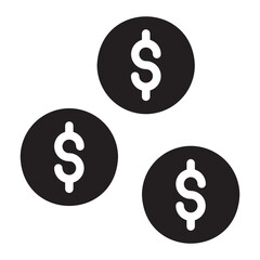 coins glyph icon