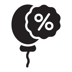 balloons glyph icon