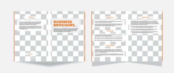 Corporate bifold brochure template design