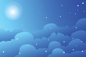 CLOUDS IN THE SKY VECTOR BACKGROUND