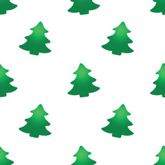 Vector seamless pattern with color fir, pine, xmas tree, in flat style. Bright backgrounds and textures for Merry Christmas and happy New Year