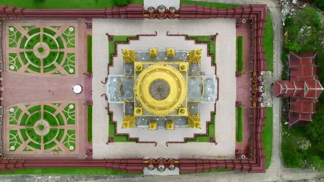 Aerial view of Wat MahaThat Wachira mongkol in Krabi, Thailand