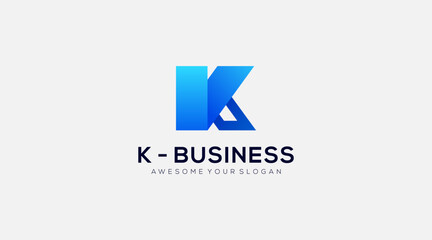 K letter business vector logo design illustration