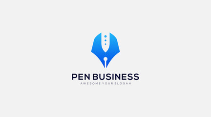 Pen icon business vector logo design template
