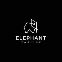 Elephant logo icon design template