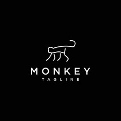 Monkey logo icon design template