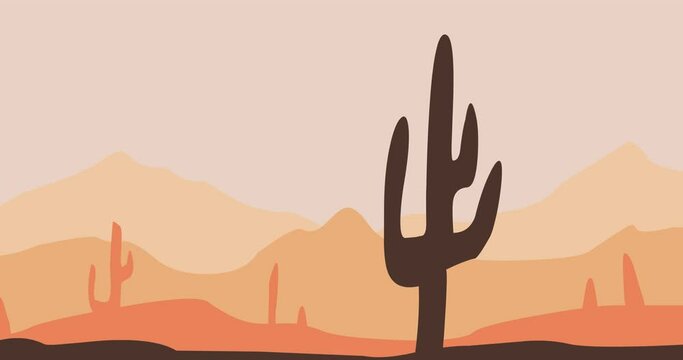 Cactus hill expanse background animation