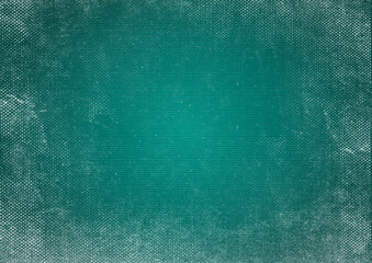 Blank and classic old dark cyan paper background with white dust border effect. A4 paper size. Suitable for background, poster, quote, cover, invitation, card, etc.