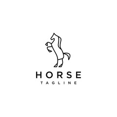 Horse logo icon design template