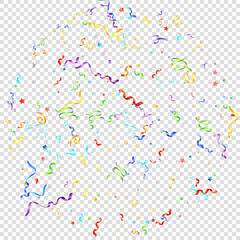 Color serpentine carnival red spiral ribbon curly