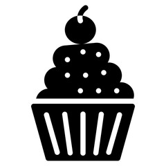 cupcake glyph icon
