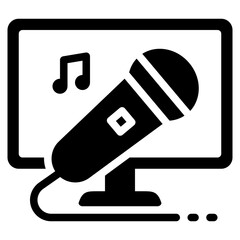 karaoke glyph icon