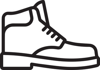 Hiking boot line icon. linear style sign for mobile concept and web design. Men boots shoe outline vector icon. Symbol, logo illustration.