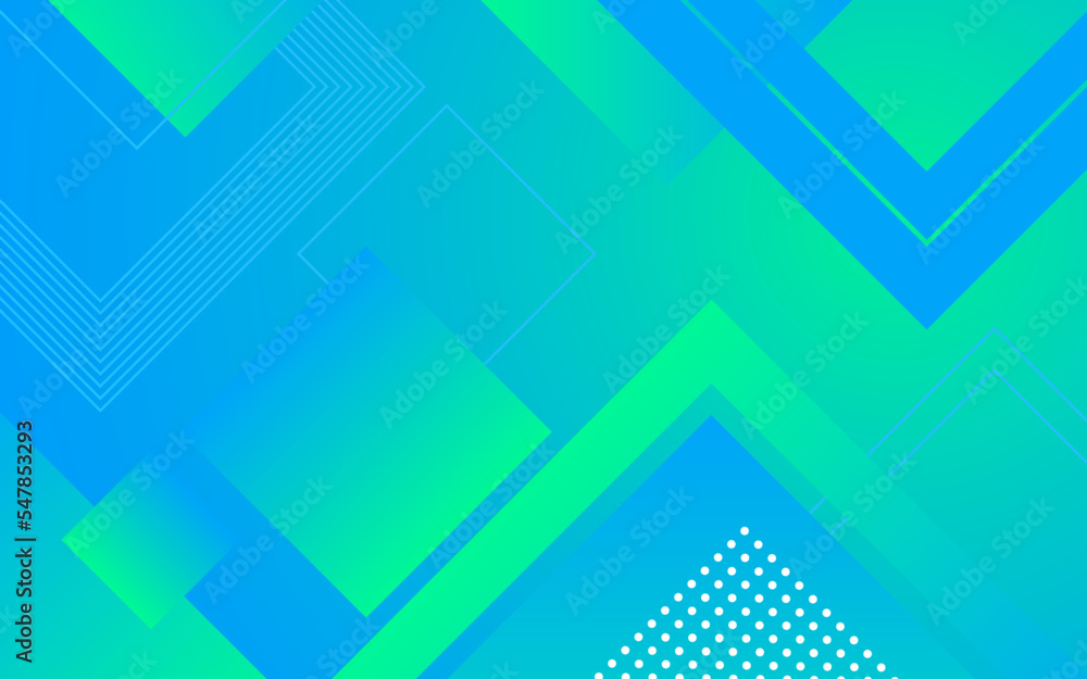 Poster abstract geometric with gradient green shape background