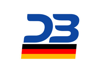 D3 / DE icon logo company 
