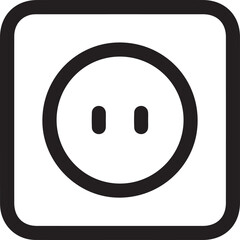 Electricity socket power plug vector illustration icon. Power electric socket icon

