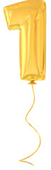 Number 1 Gold Balloon 