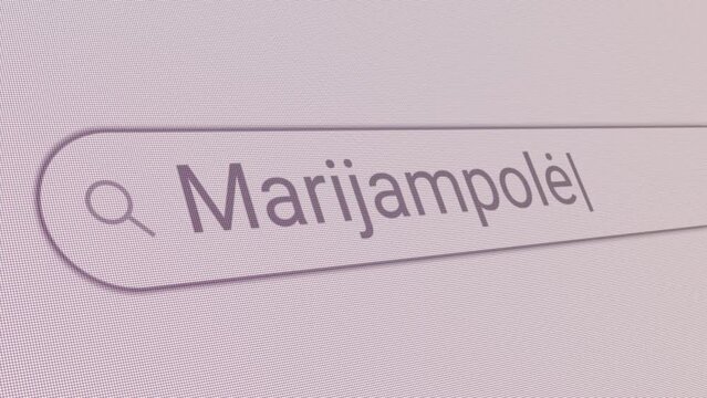 Search Bar Marijampole 
Close Up Single Line Typing Text Box Layout Web Database Browser Engine Concept