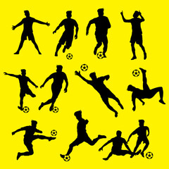 Vector Illustration Soccer Silhouette Icon