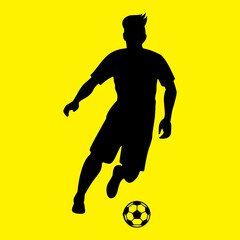 Vector Illustration Soccer Silhouette Icon