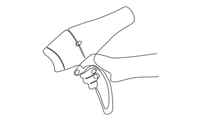 Continuous line of hair dryer