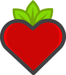 red heart with leaf icon