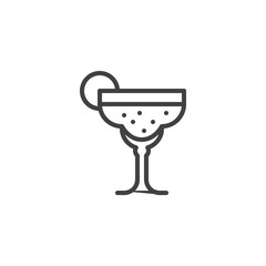 Cocktail glass line icon