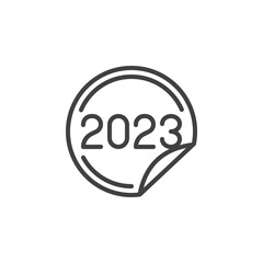 2023 sticker line icon
