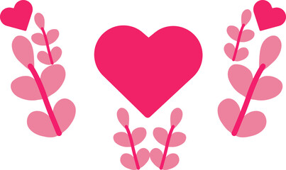 pink heart with leaf icon