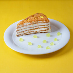 piece of cake on a plate