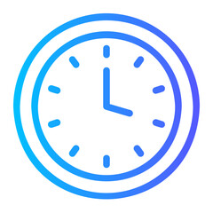 wall clock gradient icon