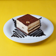 piece of cake with chocolate