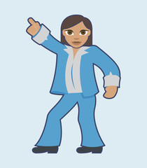 character of a man with sign