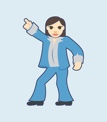 character of a man with sign