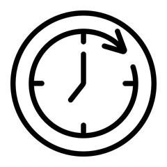 clock line icon