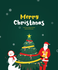 winter holiday, merry christmas illustration