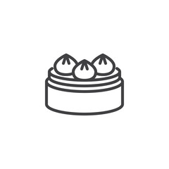 Chinese Dim Sum line icon