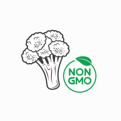 illustration of broccoli, vegetable, vector art.