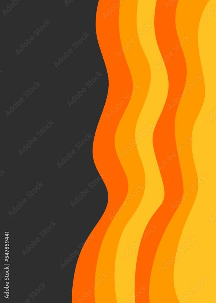 Poster Simple background with gradient wavy line pattern and with some copy space area