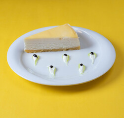 piece of cake on plate
