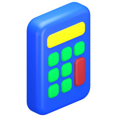 3d isometric calculator icon illustration

