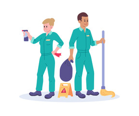 Cleaning service vector illustration