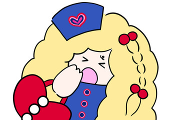  girl who has too much free time illustration