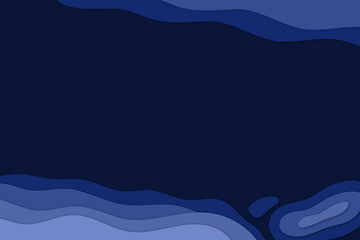 Blue background paper cut design abstract pattern dark tone graphic art