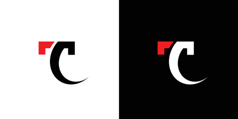 Unique and modern T logo design. - obrazy, fototapety, plakaty