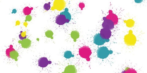 Artistic simple modern abstract illustration: colored blots on a white background