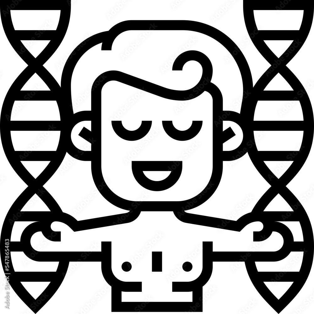 Sticker dna icon