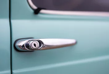 Foto op Canvas Classic retro style car door handle and keyhole © Zsolt Biczó